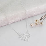 COLAR CORAÇÃO GEOMETRICO